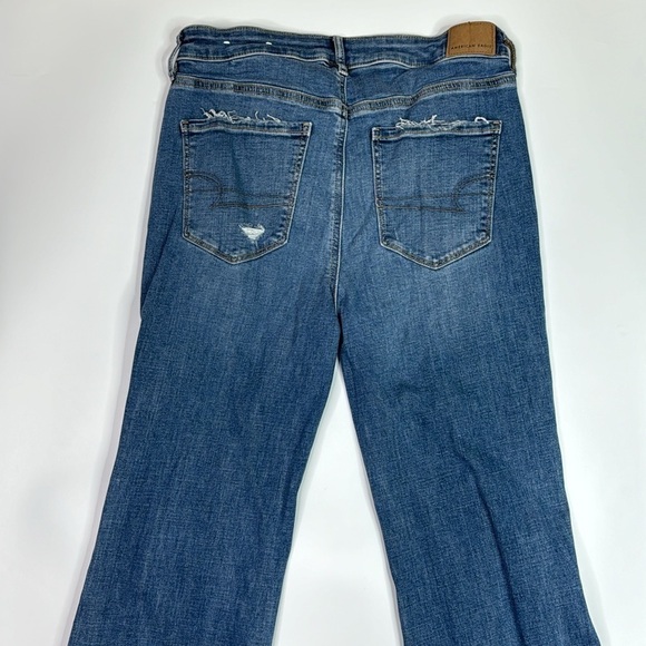 American Eagle Stretch Super hi Rise Flare Jeans Size 6 - Picture 6 of 14